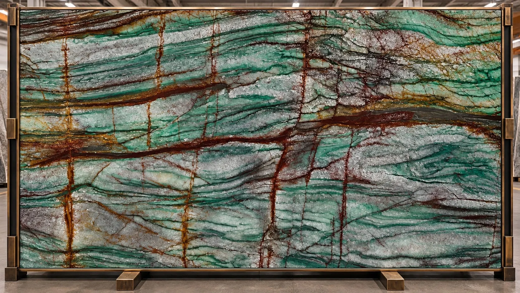 Aquarama Blue quartzite slab