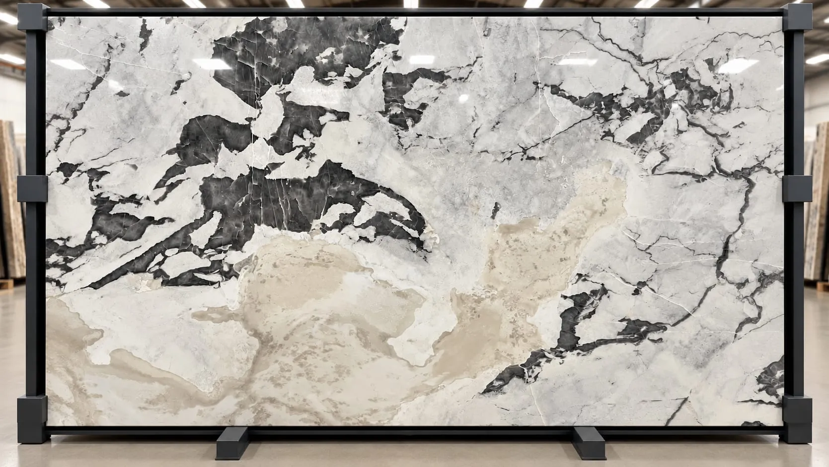 Dover White quartzite slab
