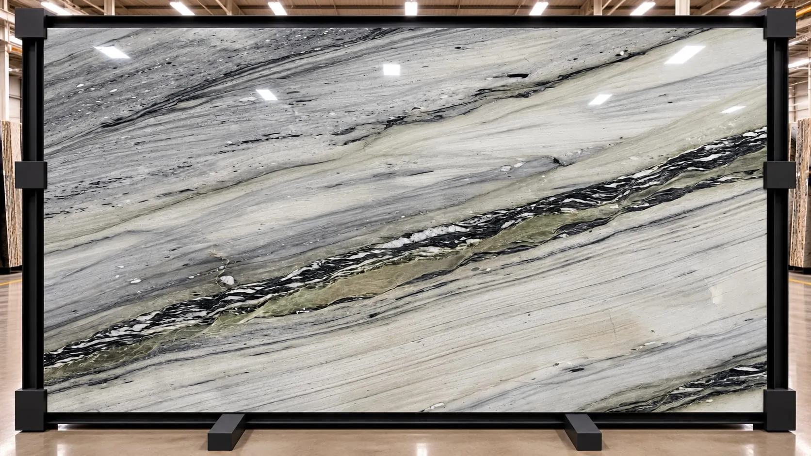 Magma Blue quartzite slab