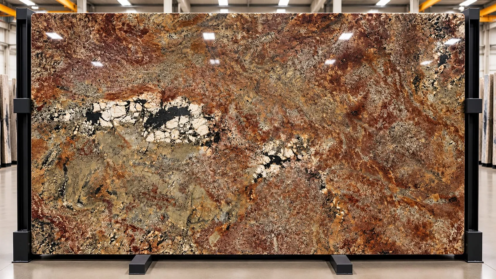 Oceanic Bordeaux granite slab