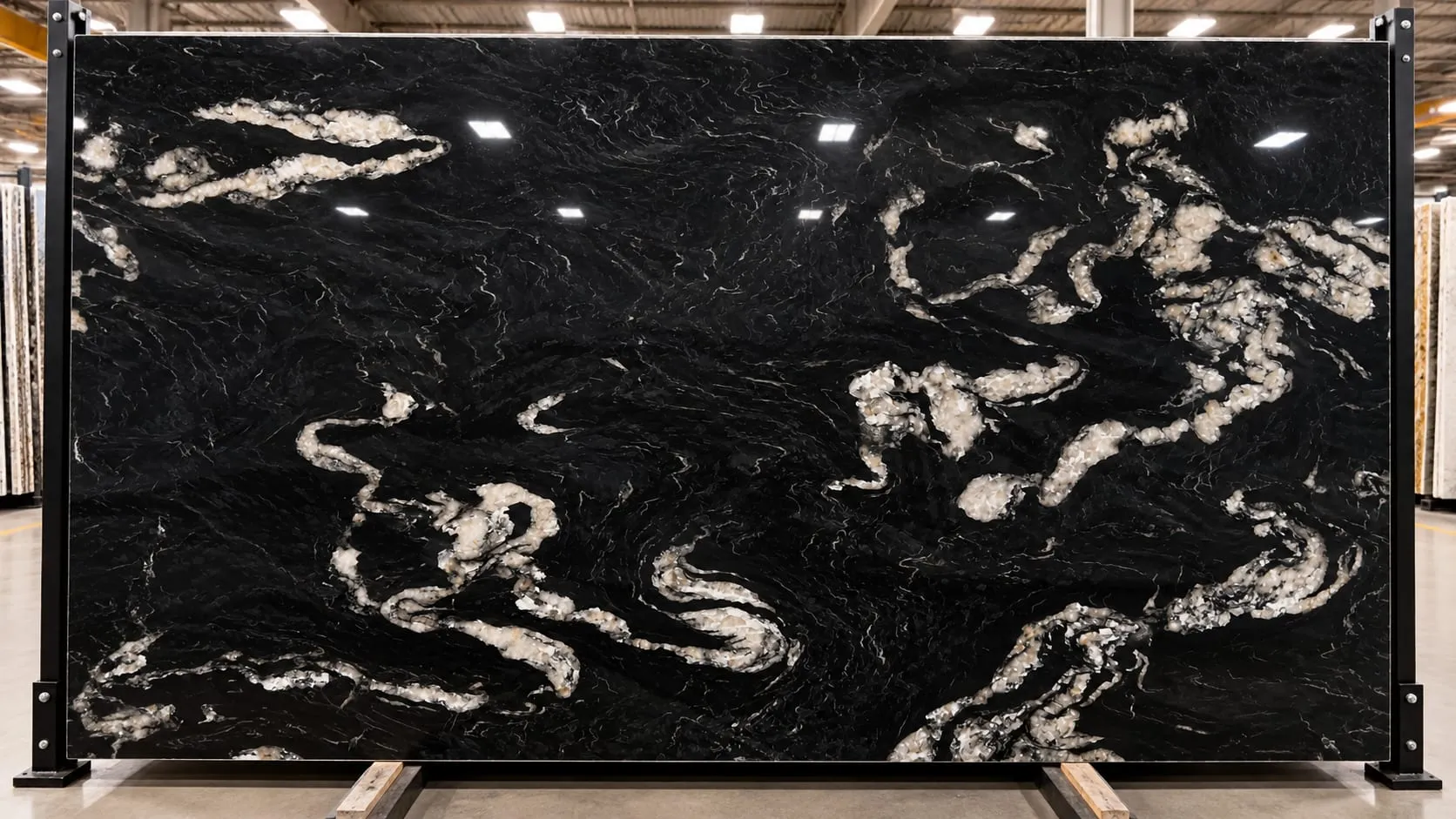 Titanium White granite slab